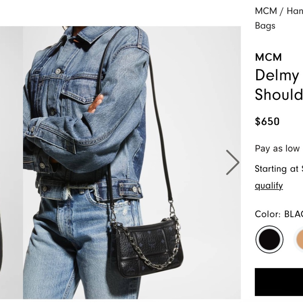 MCM Black Quilted Shoulder Bag